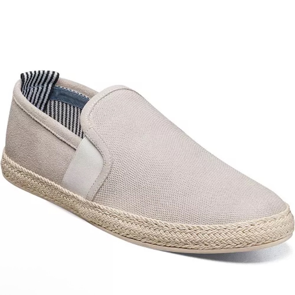 Stacy Adams Cream Slip-On Loafers